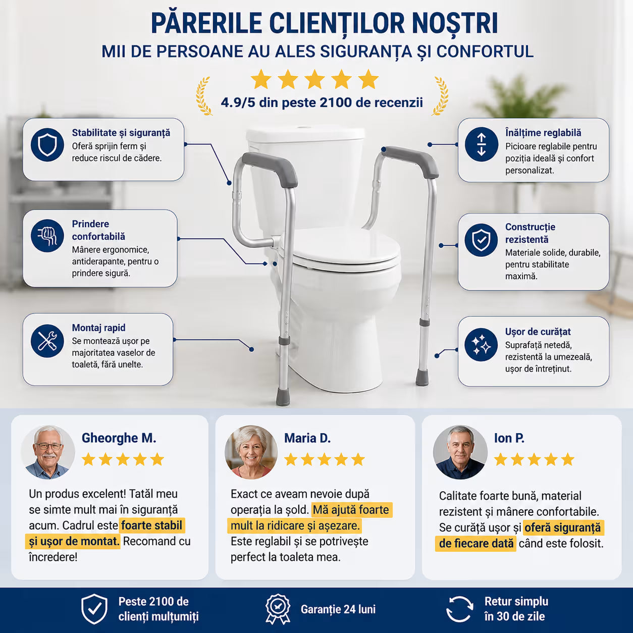 Cadru de sprijin pentru vasul de toaleta