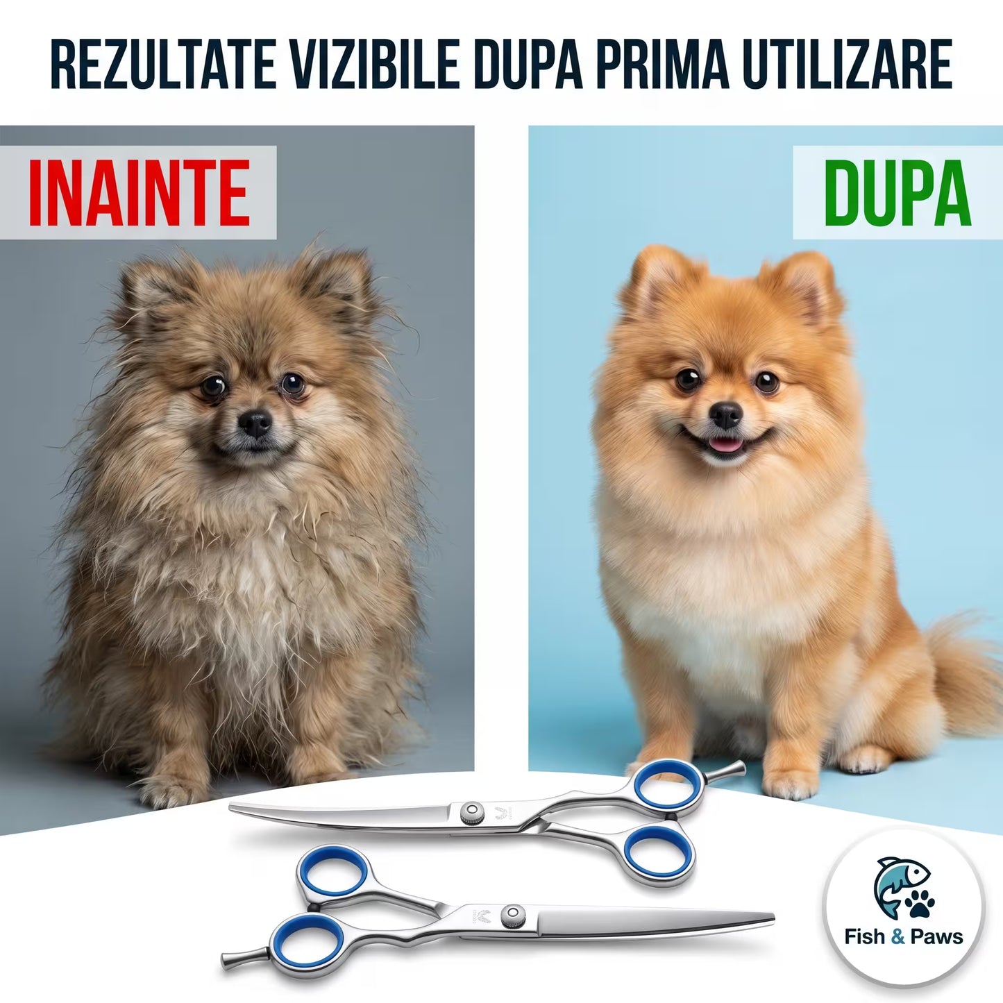 Set 2 foarfece pentru tuns animale