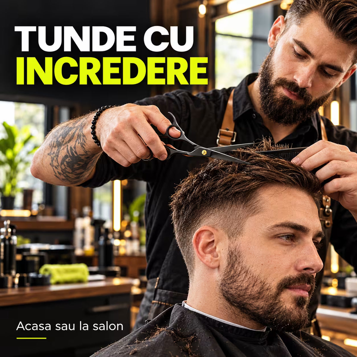 Foarfece profesionale de tuns si filat 10 Piese