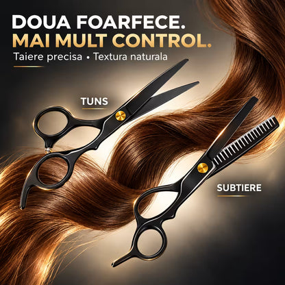 Foarfece profesionale de tuns si filat 10 Piese