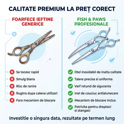 Set 2 foarfece pentru tuns animale