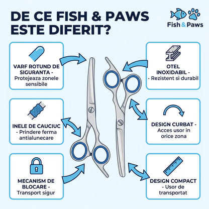 Set 2 foarfece pentru tuns animale