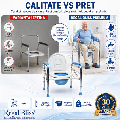 Scaun WC - Pliabil si Reglabil