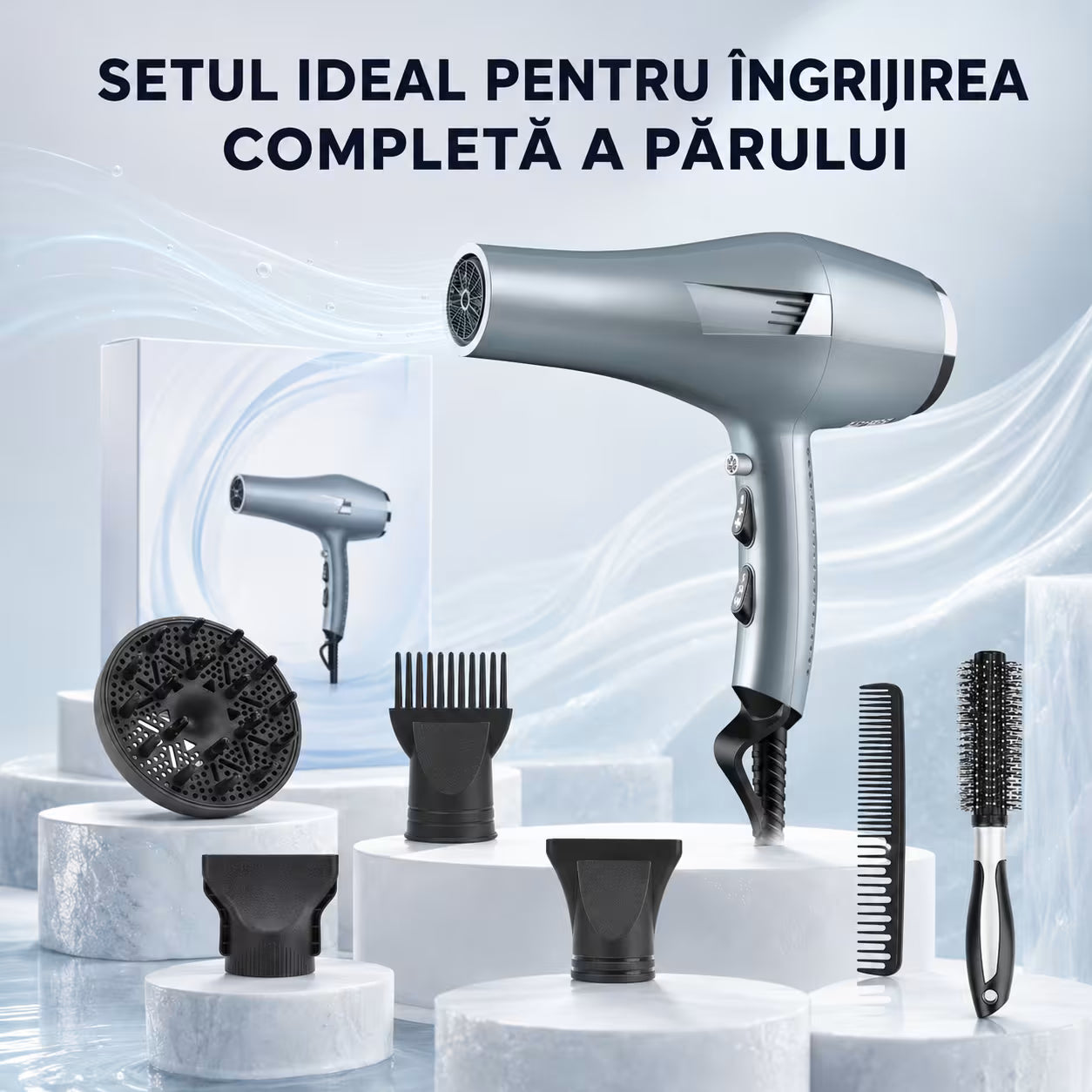 Uscator de par profesional ionic gri