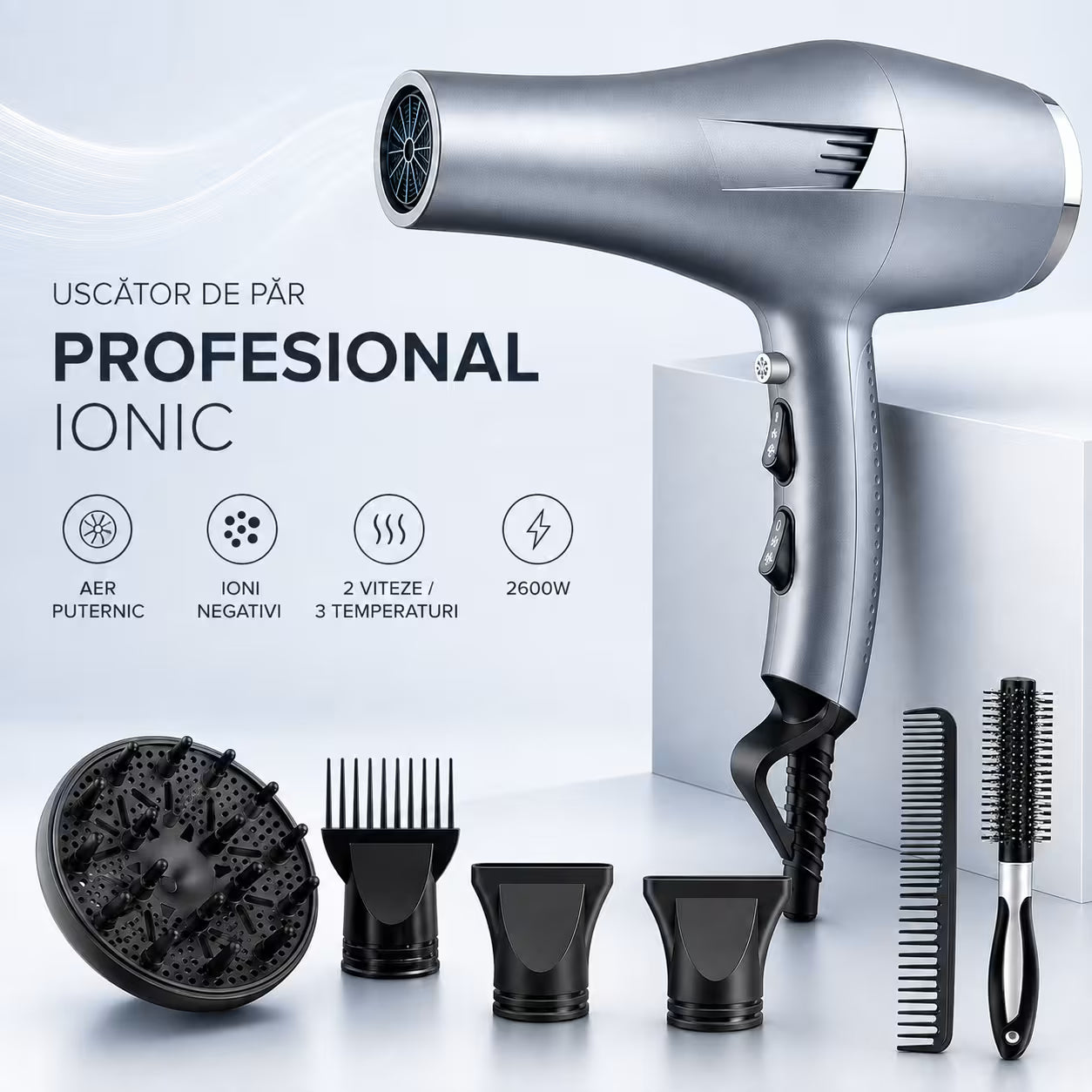 Uscator de par profesional ionic gri