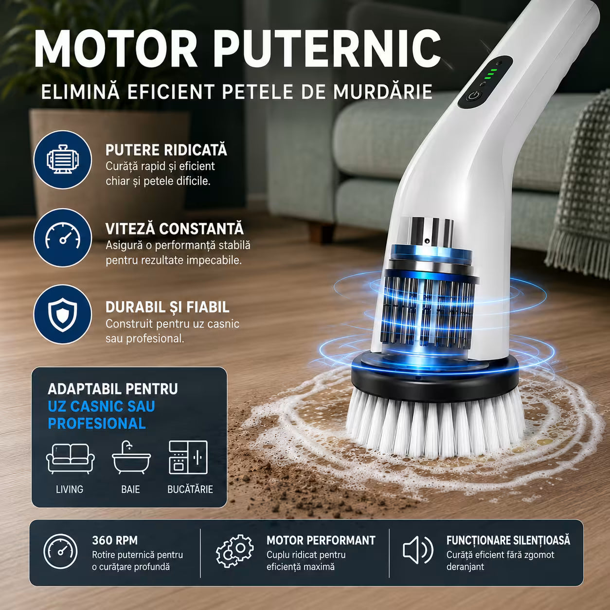 Perie mop rotativ