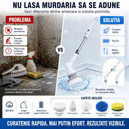 Perie Rotativă cu Maner Extensibil