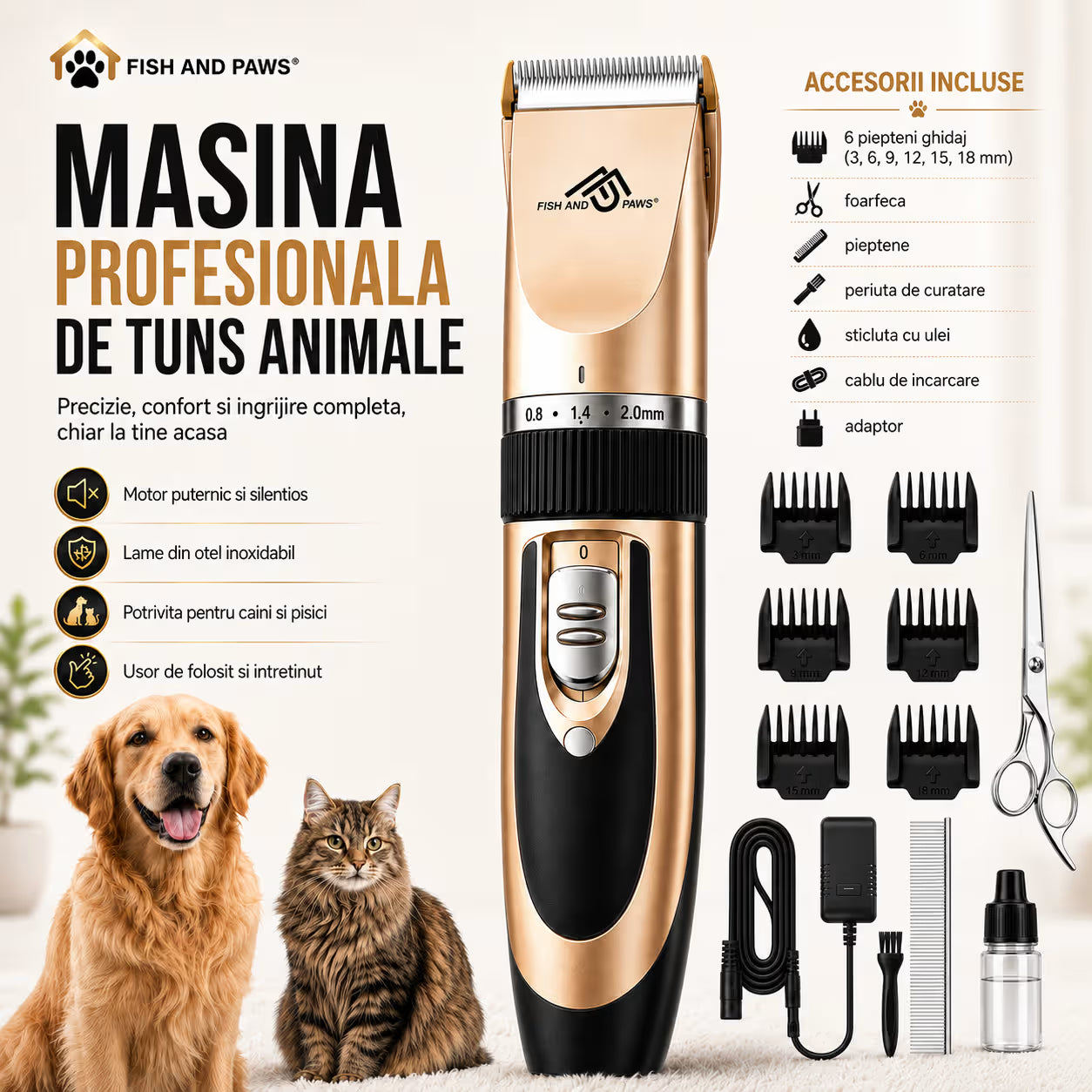 Masina profesionala de tuns animale