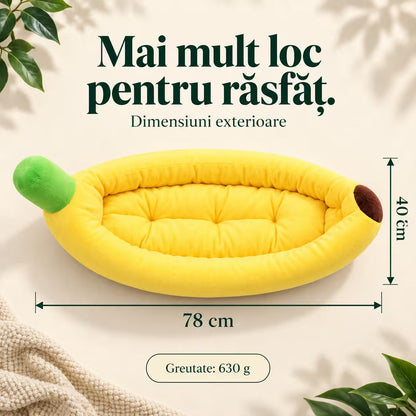 Culcus banana pentru caini si pisici