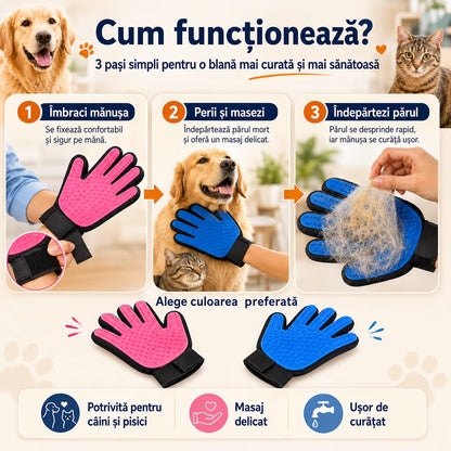 Manusi tip perie pentru animale