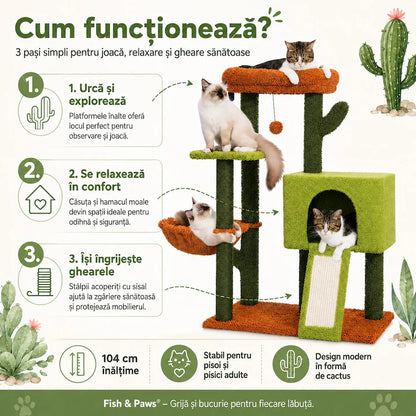 Ansamblu de joaca pentru pisici - Cactus