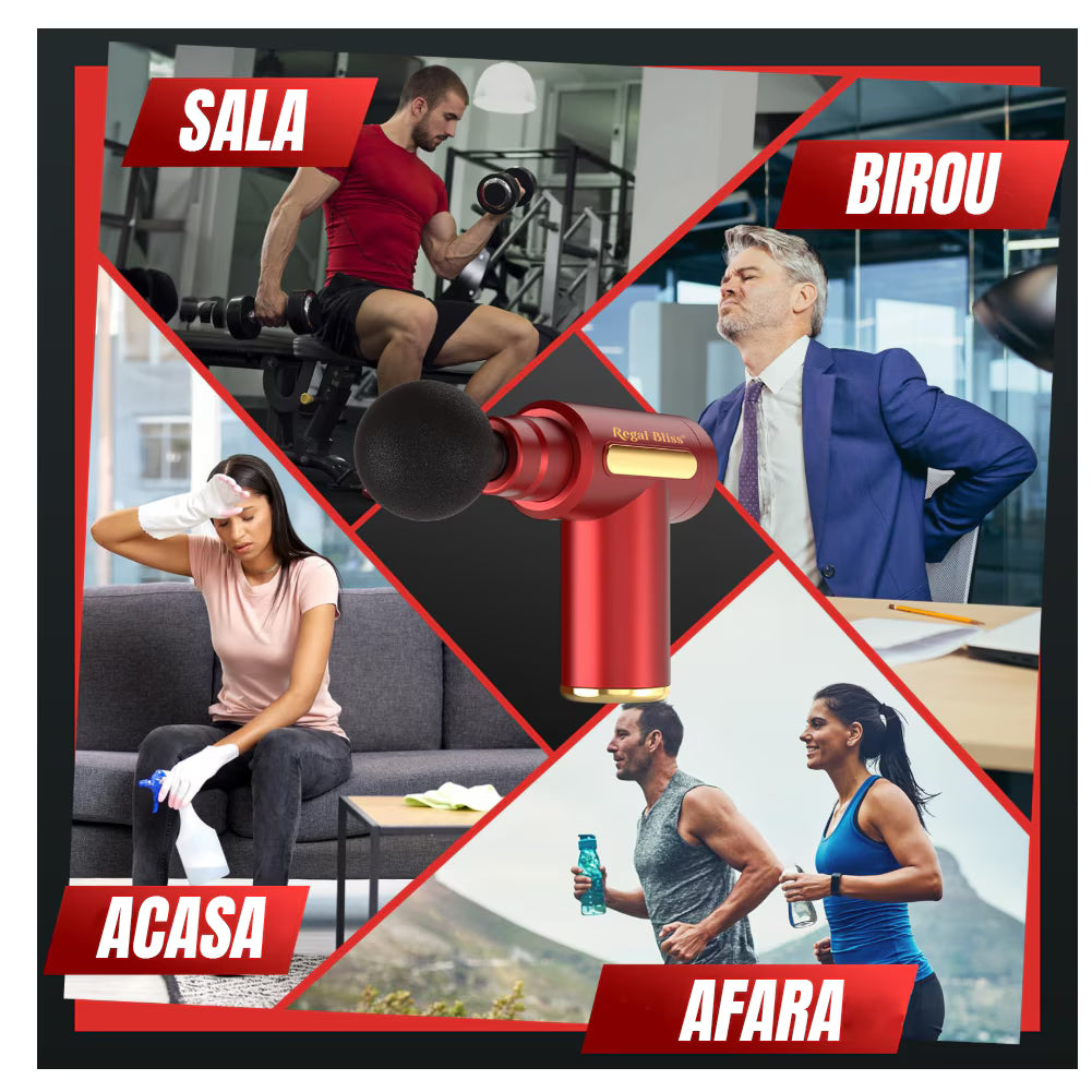 Aparat pentru masaj profesional tip pistol 0744343587124