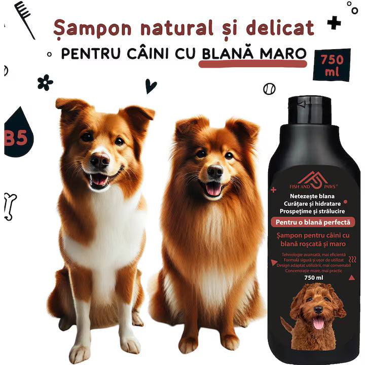 Sampon pentru caini cu blana roscata sau maro