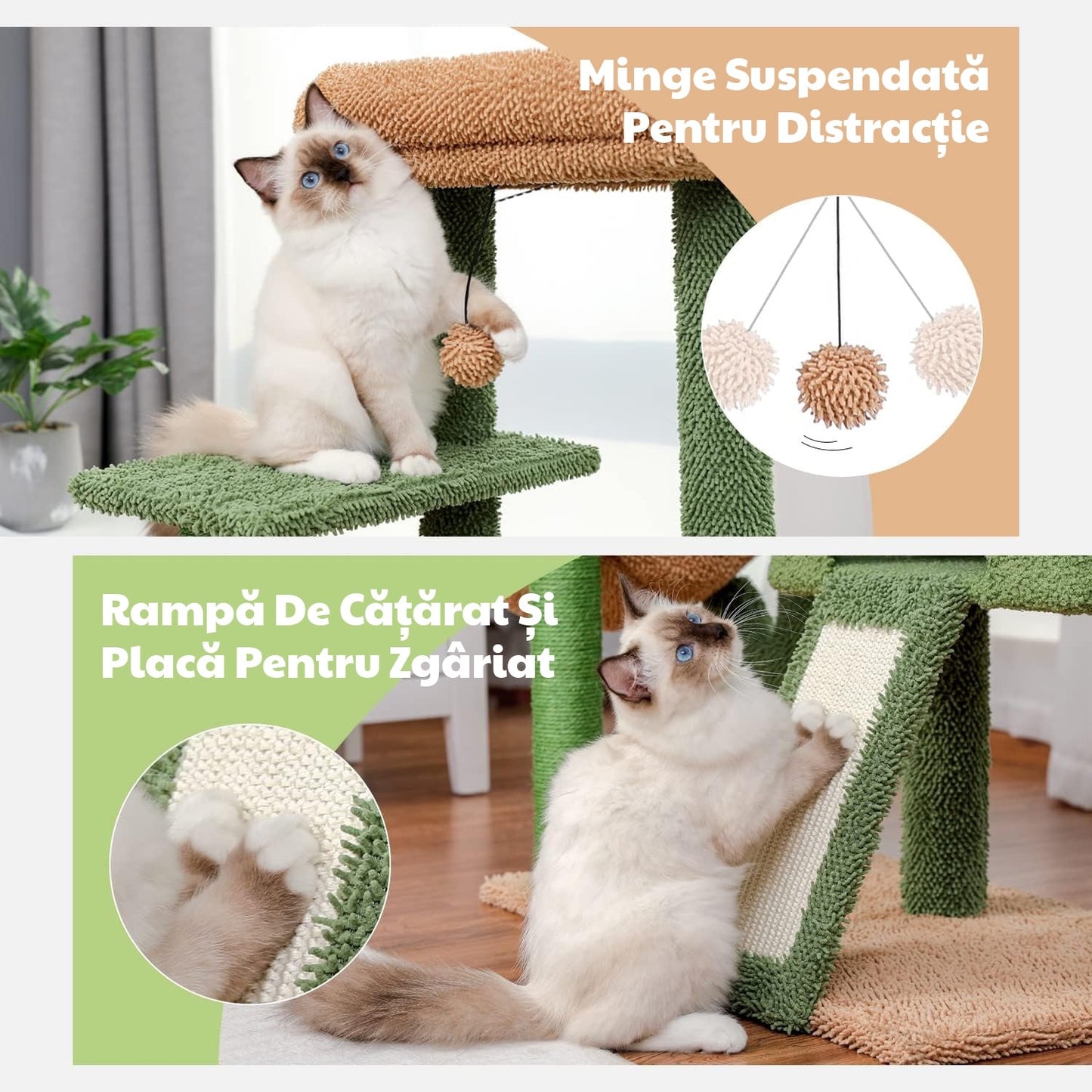 Ansamblu de joaca pentru pisici - Cactus (TT)