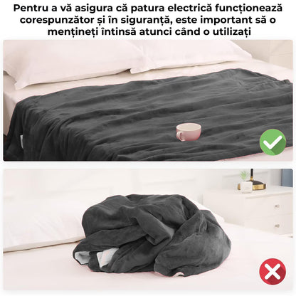 Patura cu incalzire electrica Regal Bliss 0744343585540