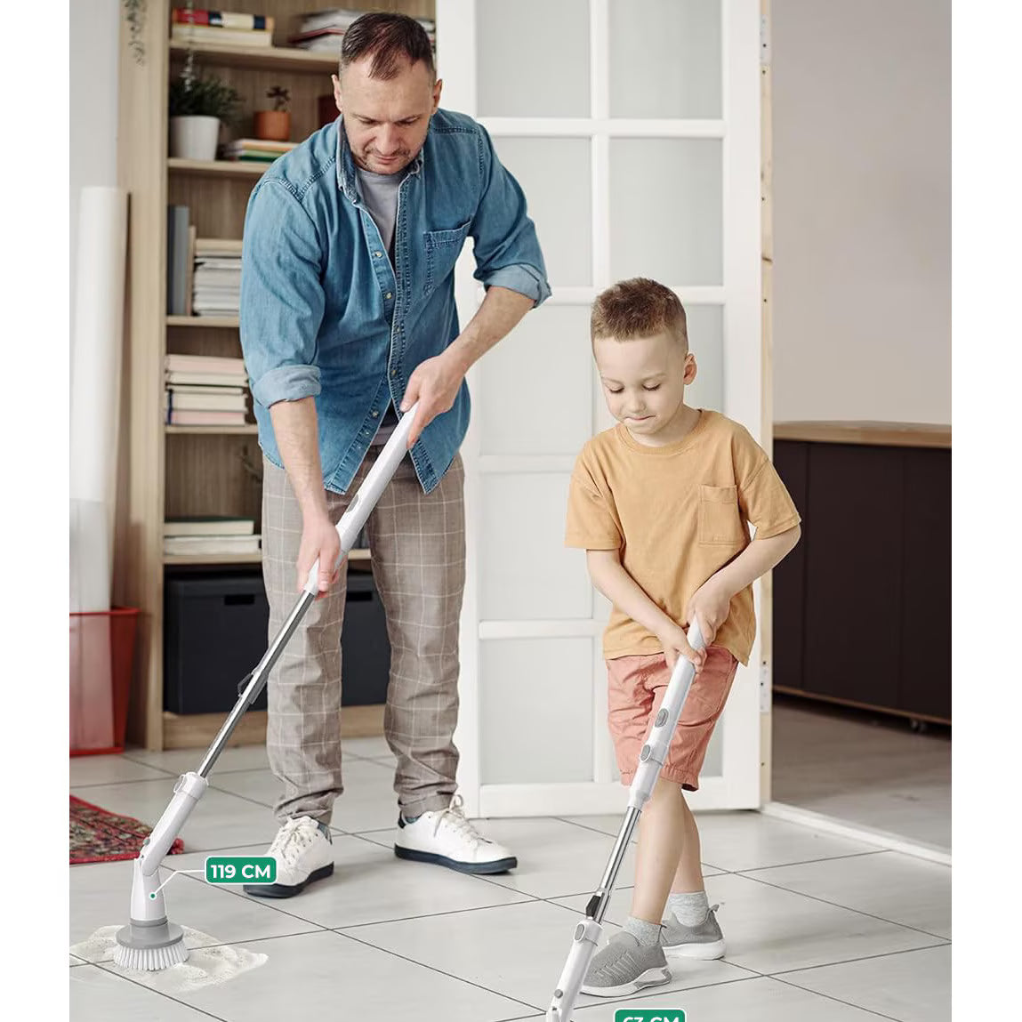 Perie Rotativă cu Maner Extensibil