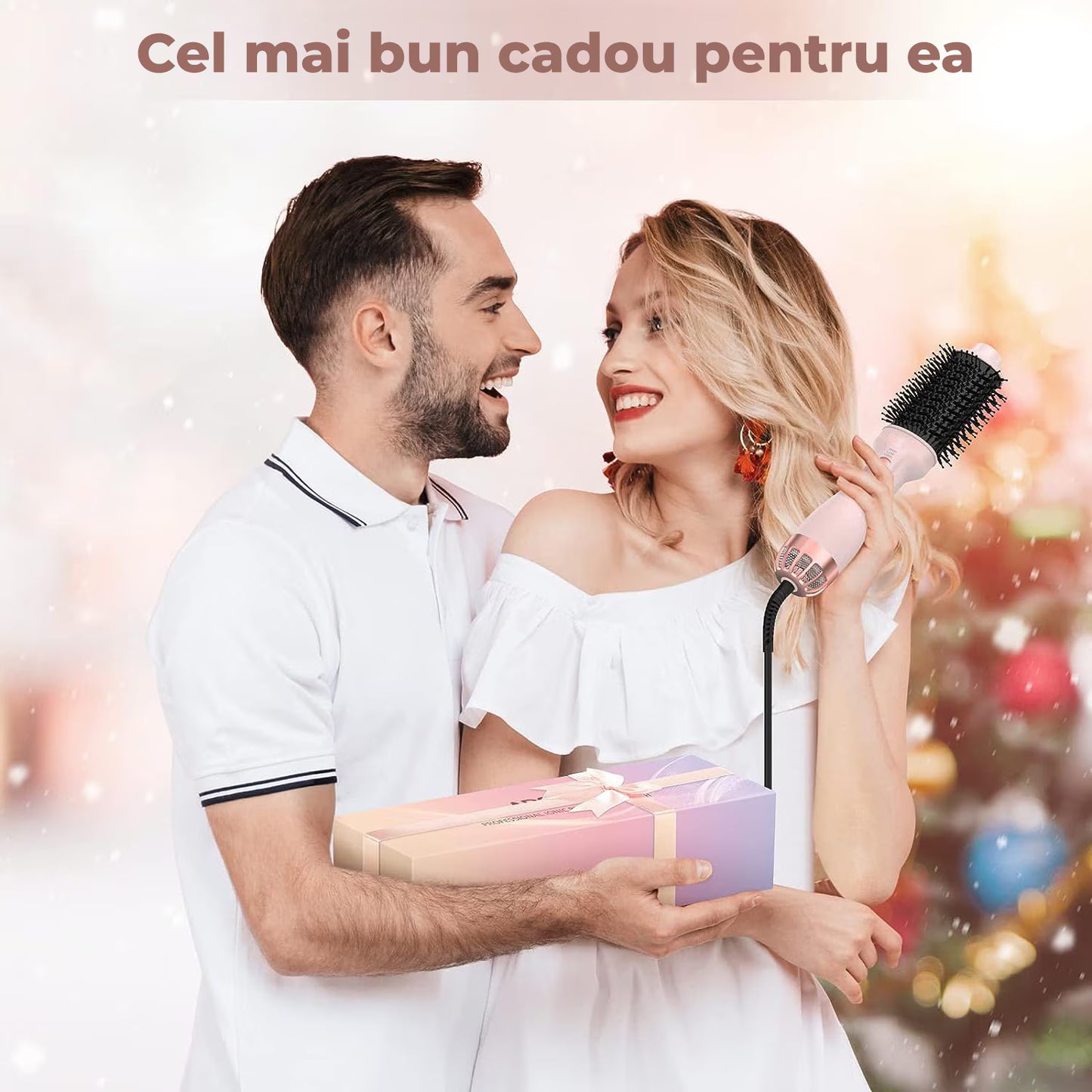 Perie electrica de par cu ionizare negativa