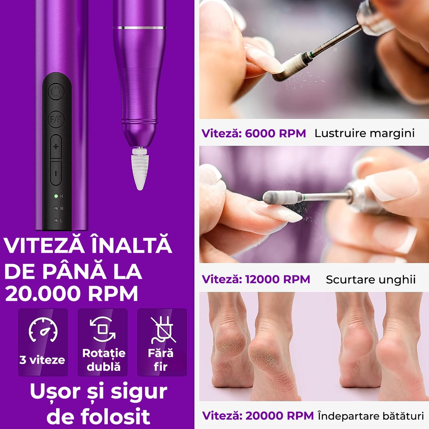 Freza electrica pentru unghii