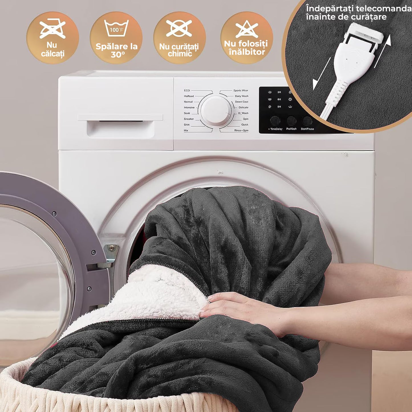 Patura cu incalzire electrica Regal Bliss 0744343585540