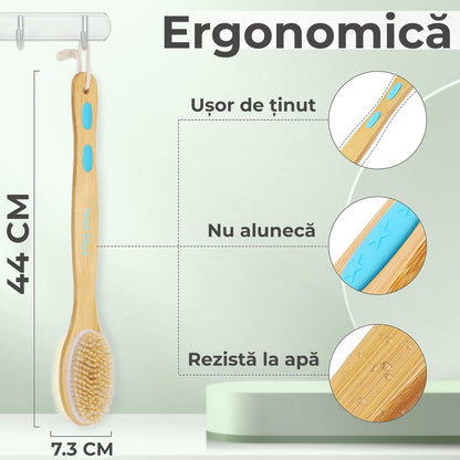 Perie de baie din lemn 0744343585601