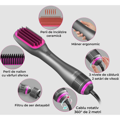 Perie electrica de par 4-in-1