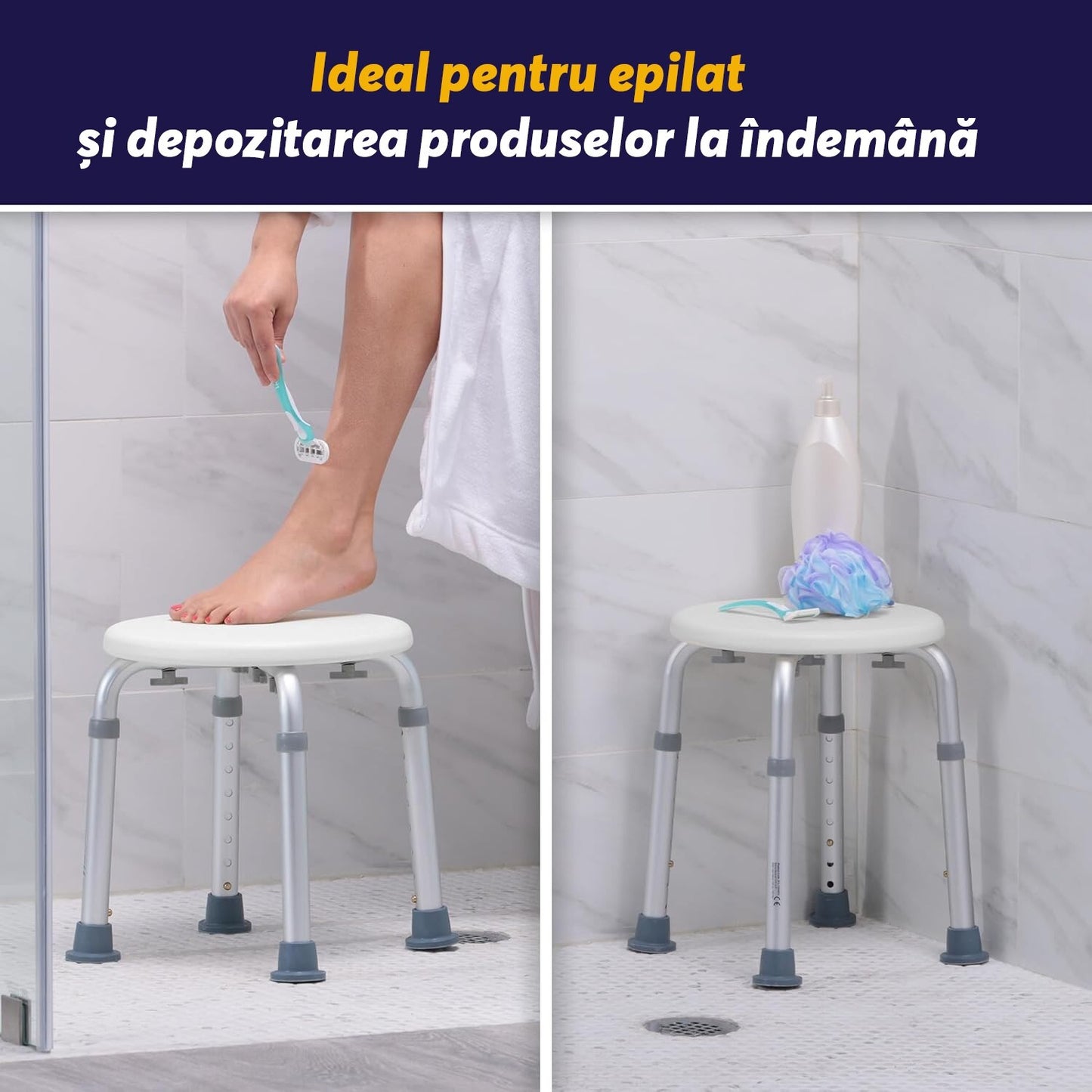 Scaun de baie sau dus portabil si antiderapant (TT)