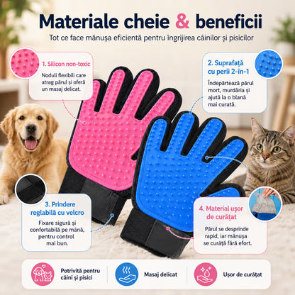 Manusi tip perie pentru animale
