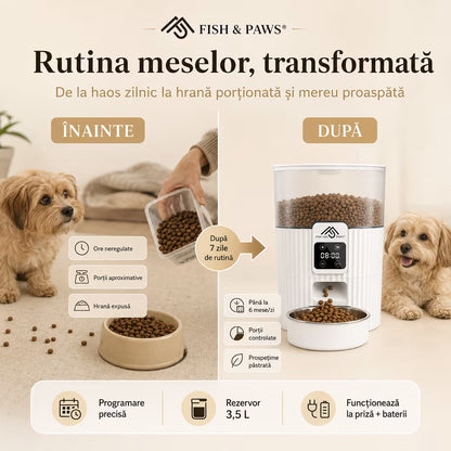 Hrănitor Automat pentru Câini și Pisici